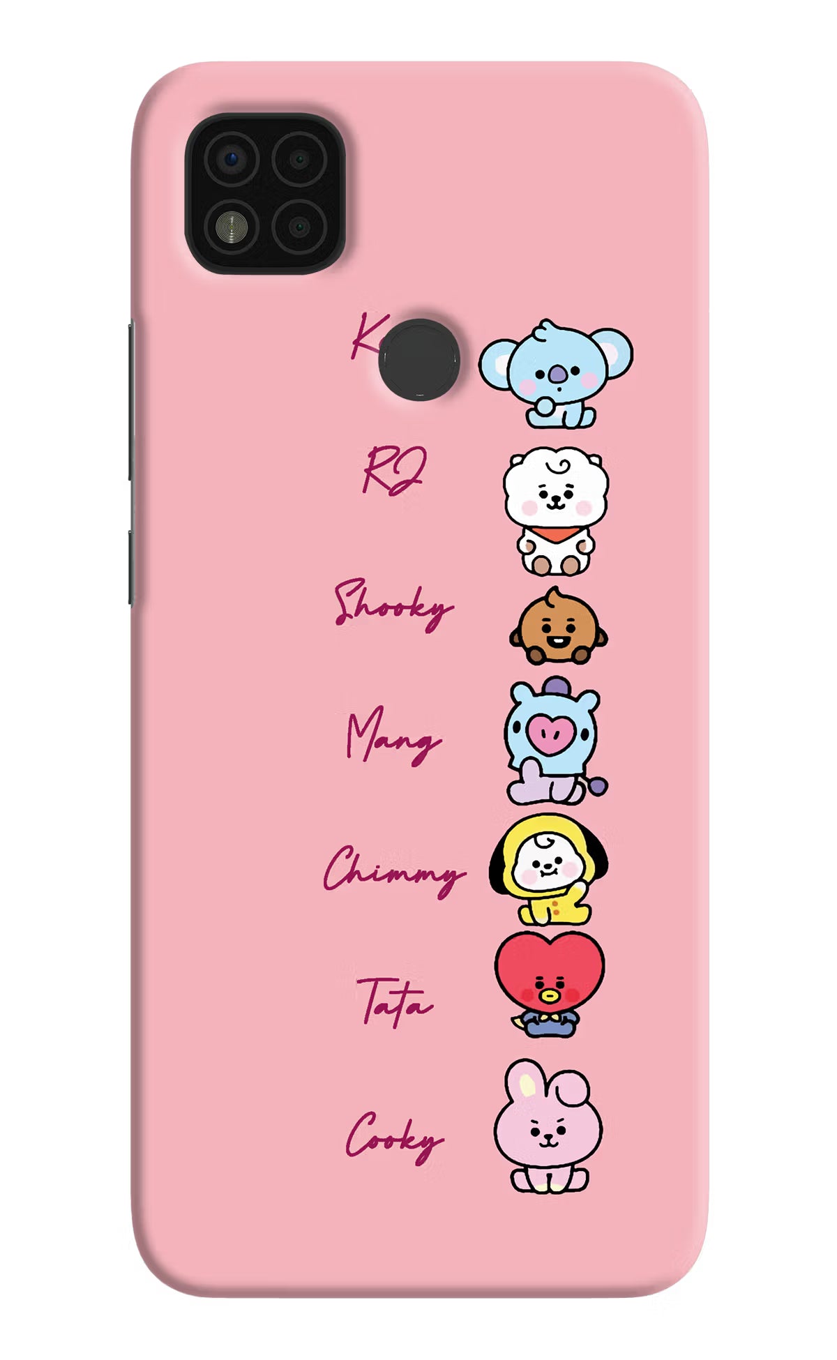 BTS names Poco C31 Hard Case Back Cover by Casekaro