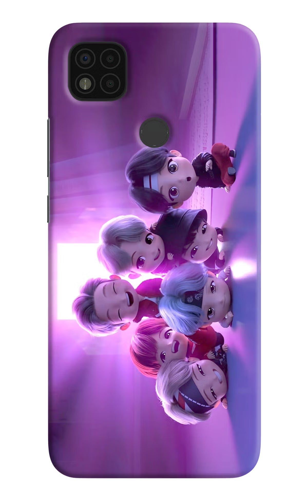 BTS Chibi Poco C31 Hard Case Back Cover by Casekaro