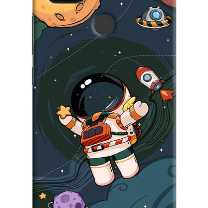 Cartoon Astronaut Poco C31 Hard Case Back Cover by Casekaro