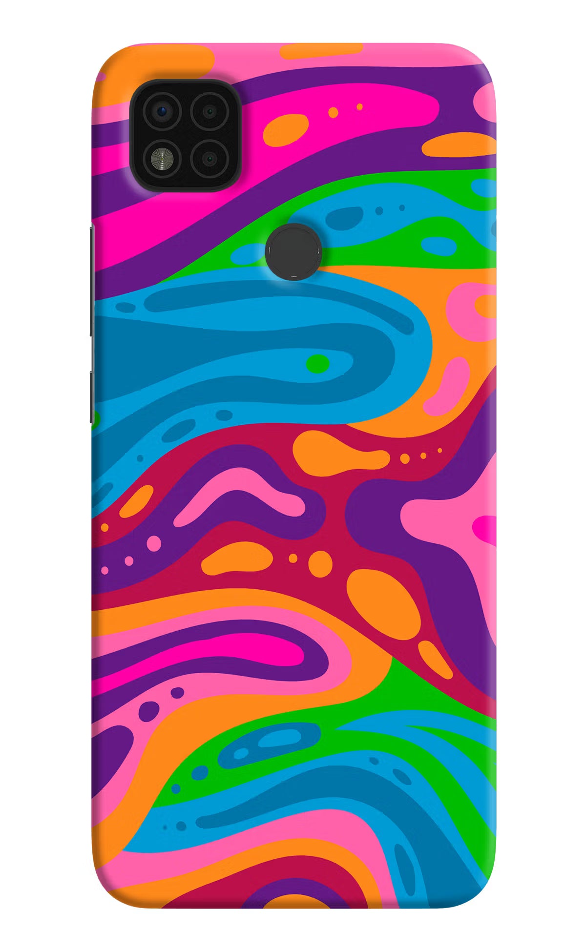 Trippy Pattern Poco C31 Hard Case Back Cover by Casekaro