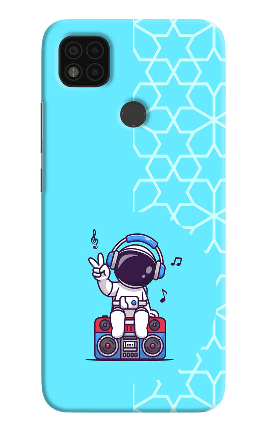 Cute Astronaut Chilling Poco C31 Hard Case Back Cover by Casekaro