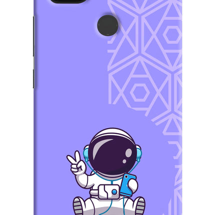 Cute Astronaut Chilling Poco C31 Hard Case Back Cover by Casekaro