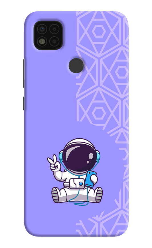 Cute Astronaut Chilling Poco C31 Hard Case Back Cover by Casekaro