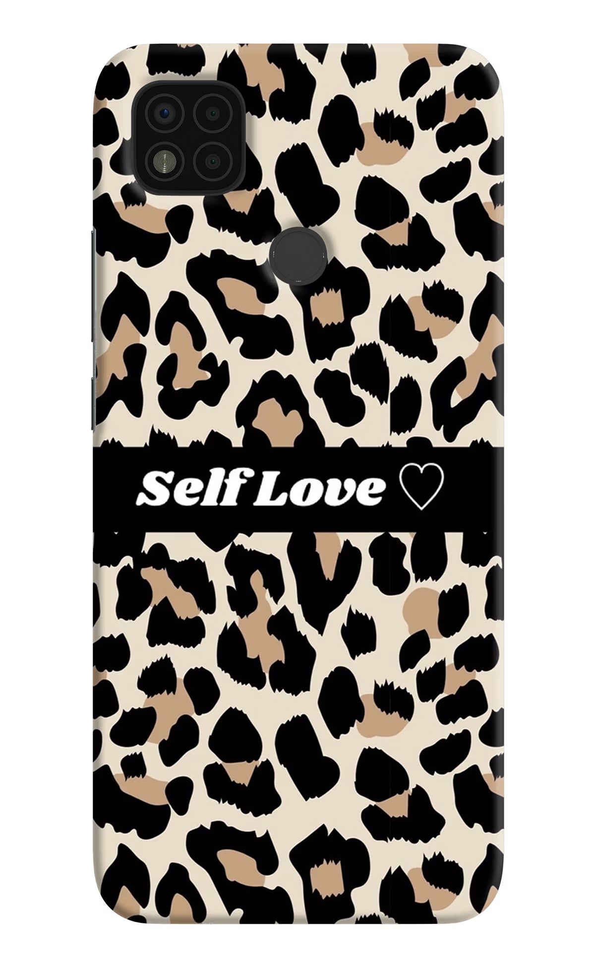 Leopard Print Self Love Poco C31 Hard Case Back Cover by Casekaro