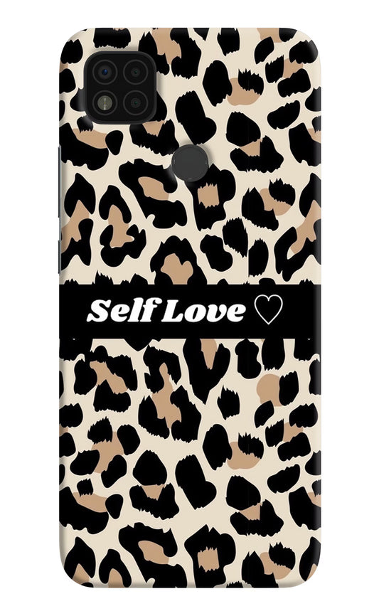 Leopard Print Self Love Poco C31 Hard Case Back Cover by Casekaro