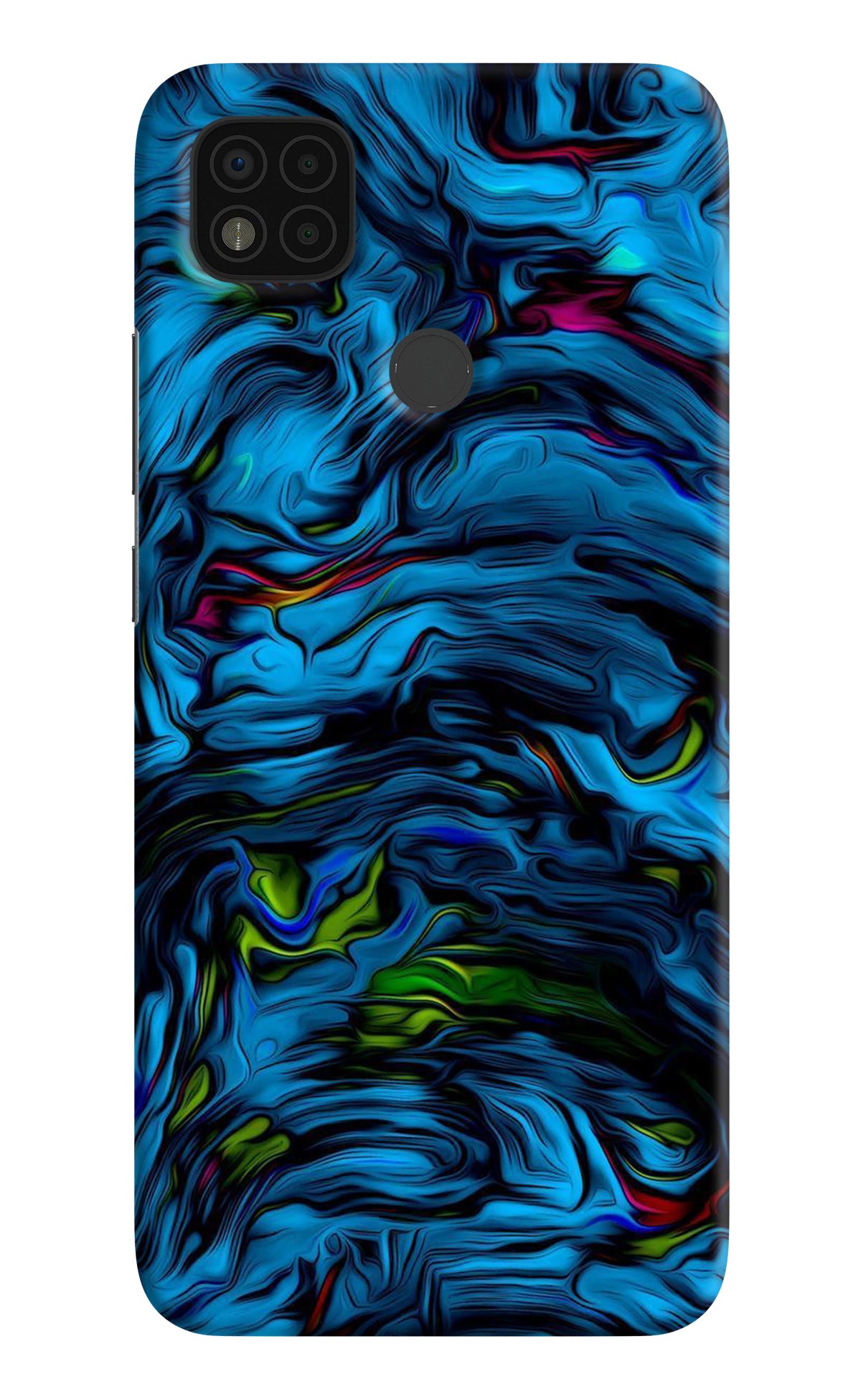 Dark Blue Abstract Poco C31 Back Cover