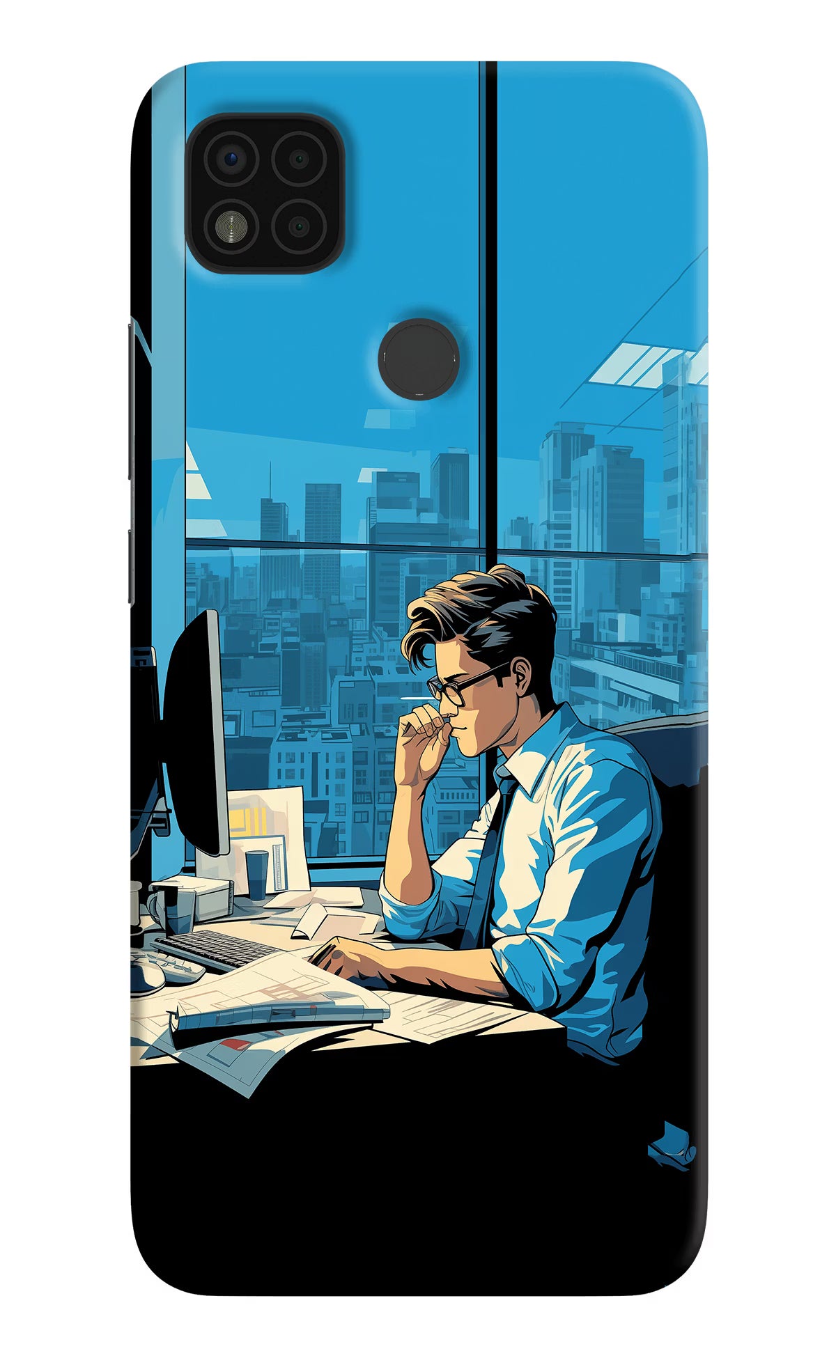 Focused Hustler (AI Generated) Poco C31 Hard Case Back Cover by Casekaro