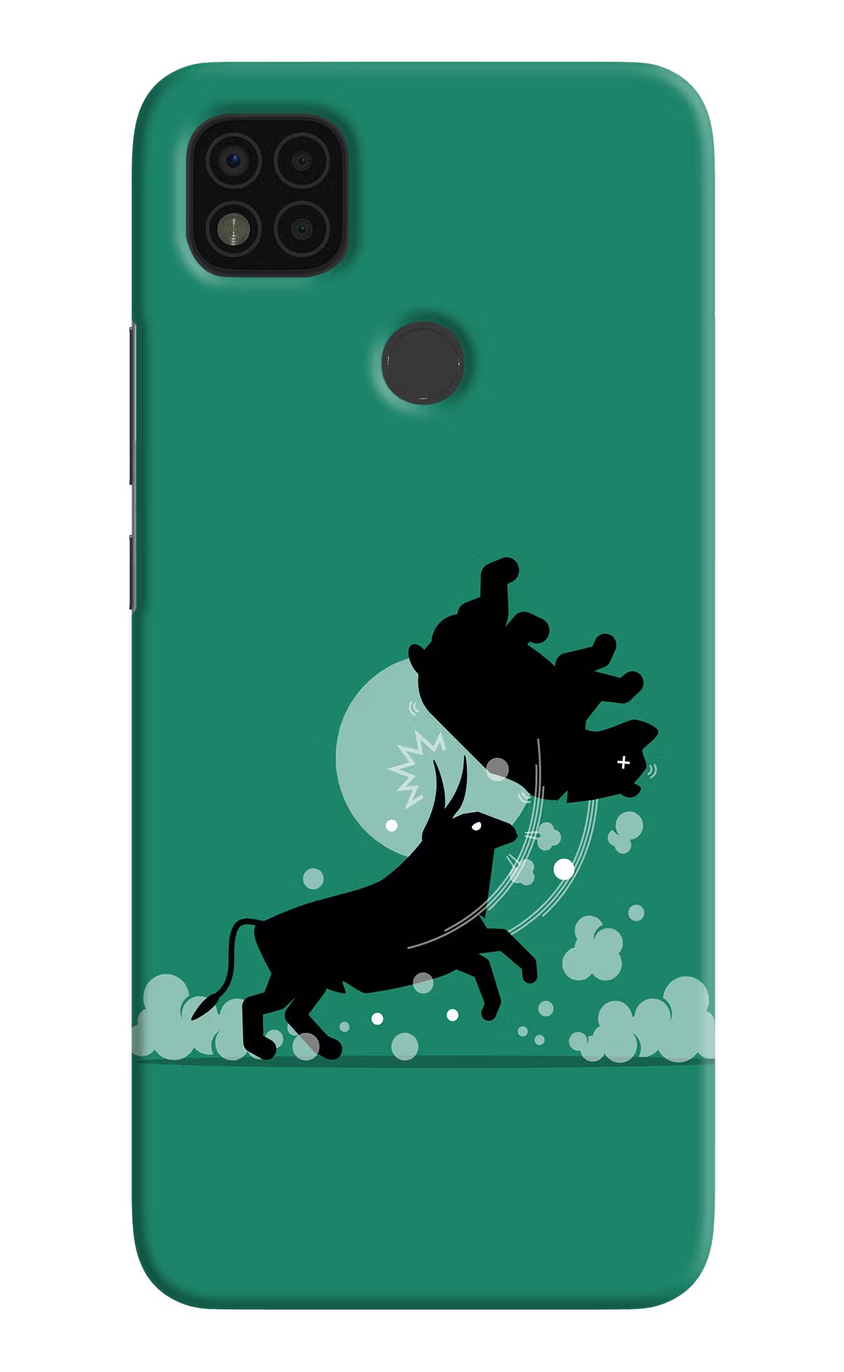 Bull Conqueror Poco C31 Hard Case Back Cover by Casekaro
