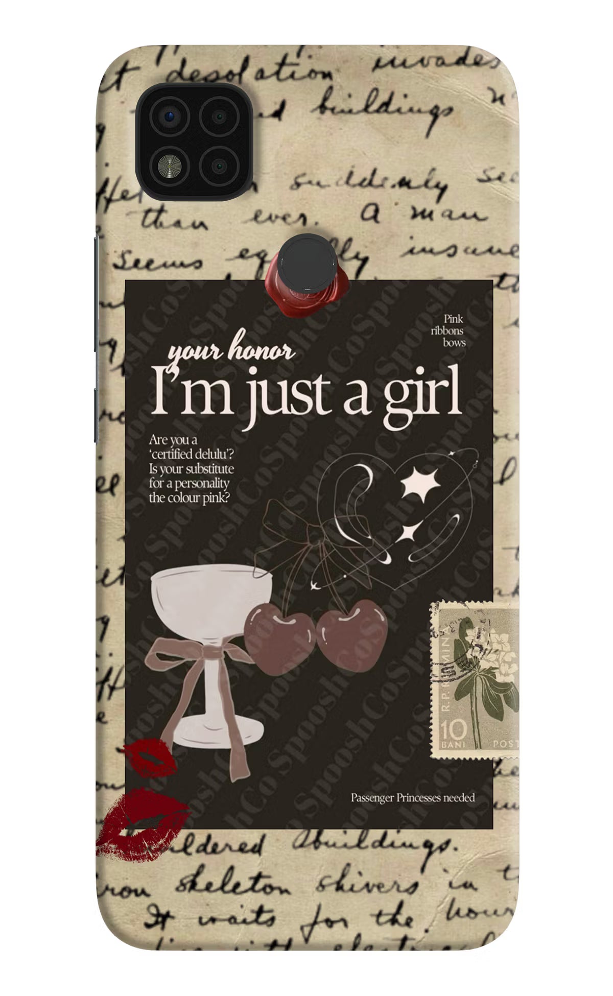 I am just a girl Poco C31 Hard Case Back Cover by Casekaro