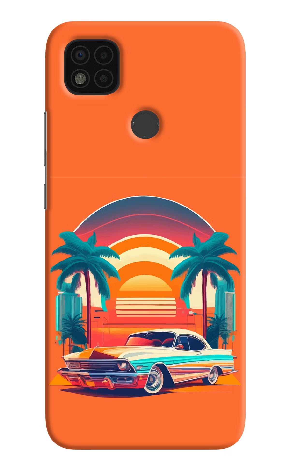 Palm Drive 80s Poco C31 Hard Case Back Cover by Casekaro