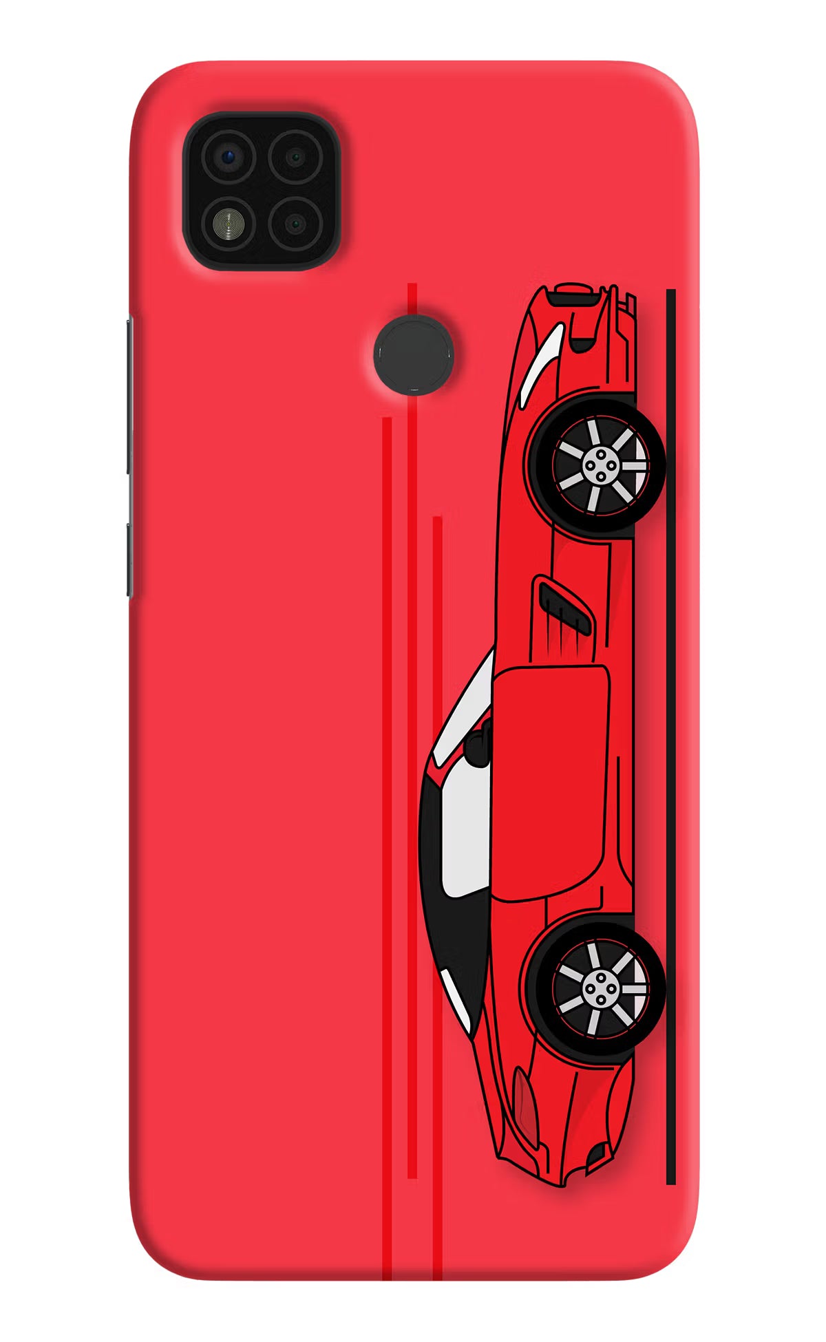 Red Velocity Poco C31 Hard Case Back Cover by Casekaro