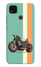 Striped Moto Drift Poco C31 Hard Case Back Cover by Casekaro