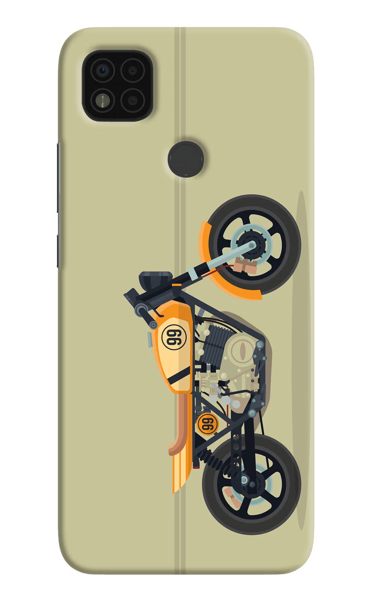 Vertical Speedster Poco C31 Hard Case Back Cover by Casekaro
