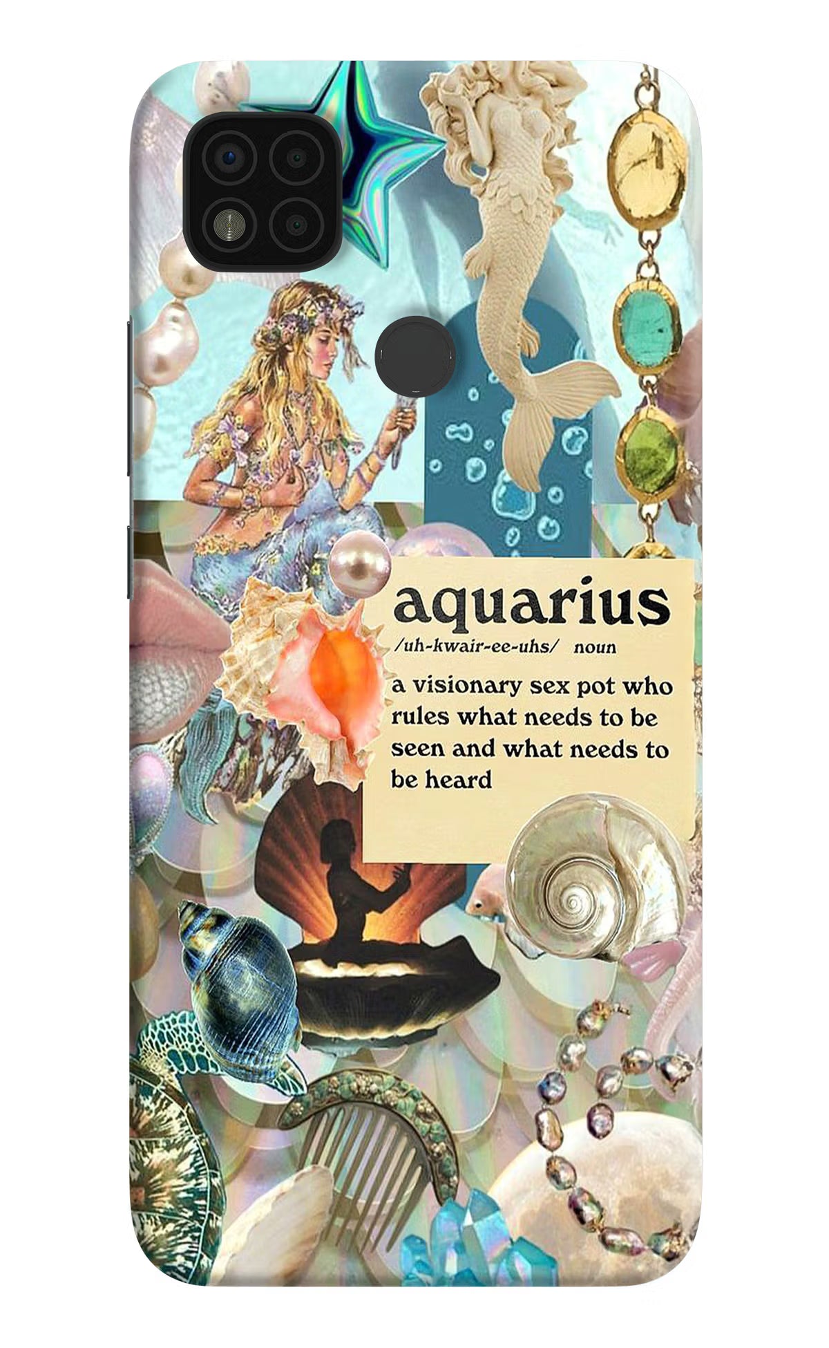Aquarius Zodiac Poco C31 Hard Case Back Cover by Casekaro