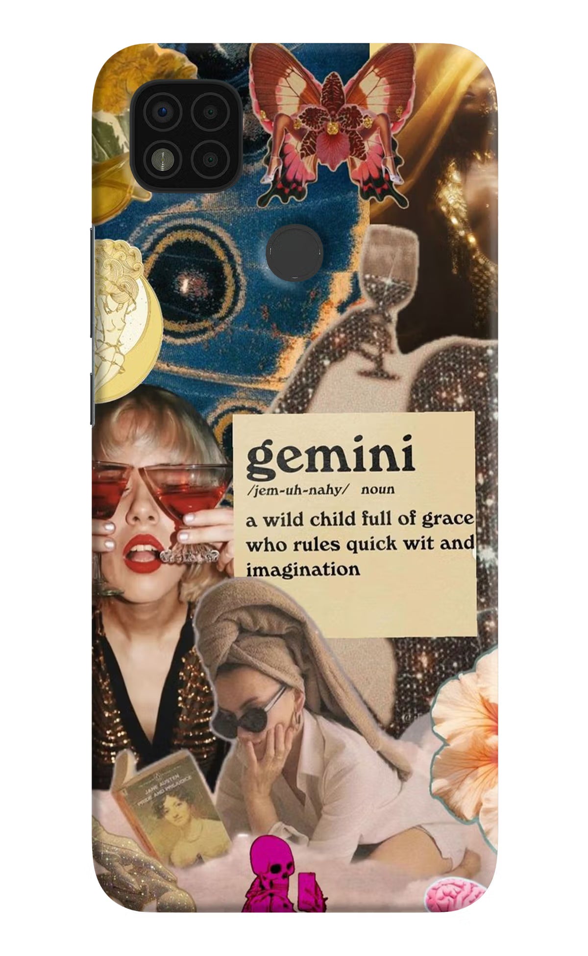 Gemini Zodiac Poco C31 Hard Case Back Cover by Casekaro