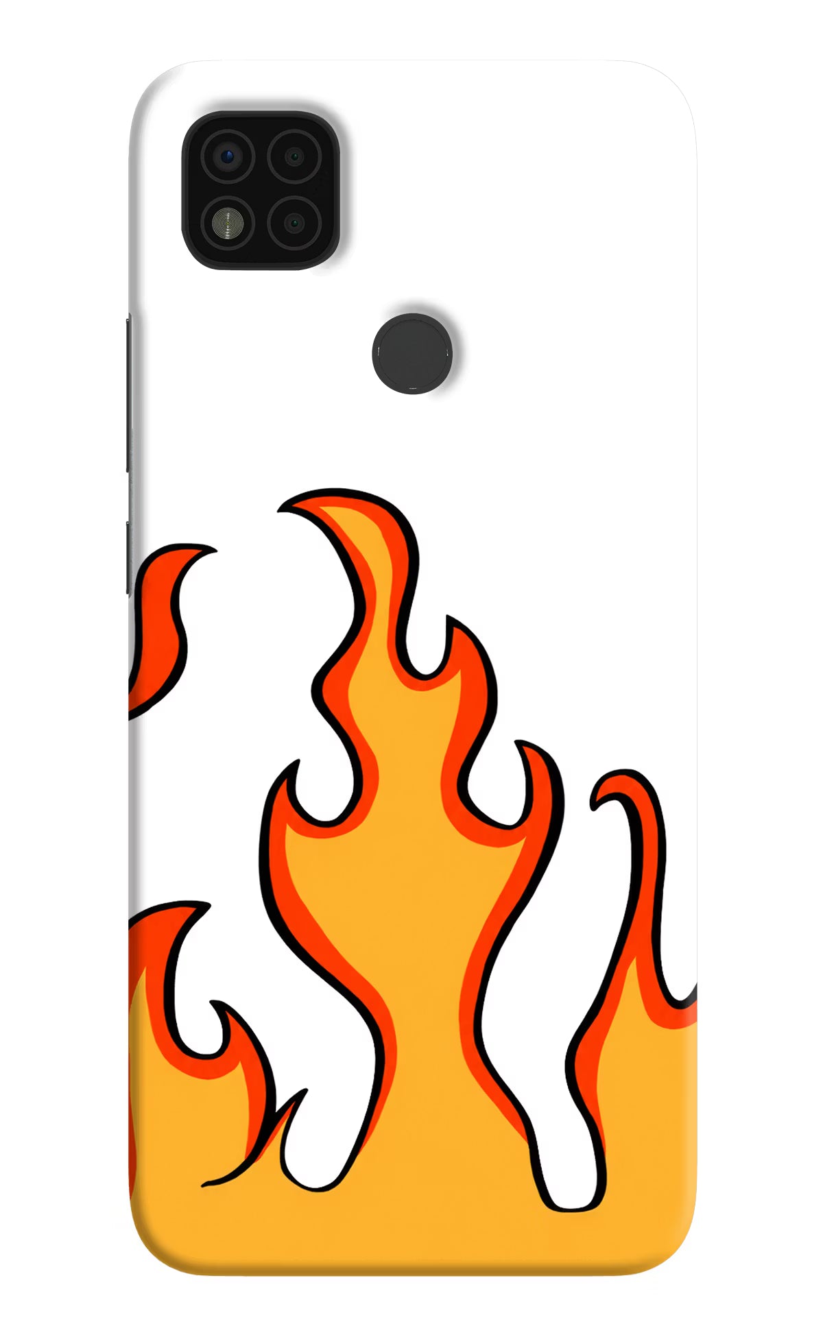 Fired Up – White Poco C31 Hard Case Back Cover by Casekaro