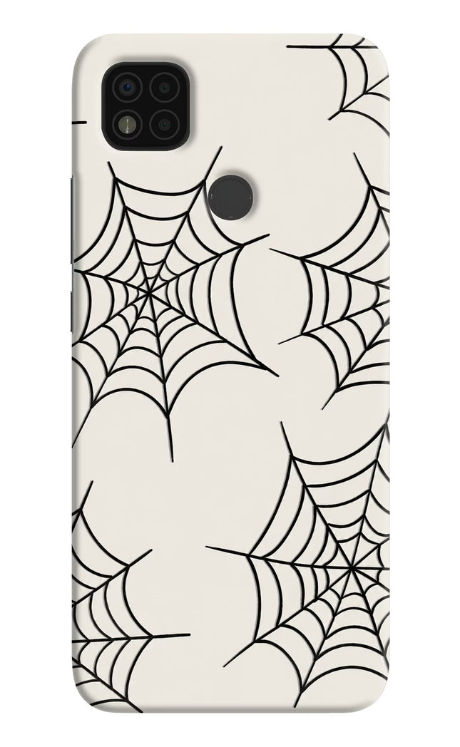 Spider Web Poco C31 Hard Case Back Cover by Casekaro