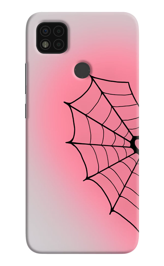 Pink Web Poco C31 Hard Case Back Cover by Casekaro