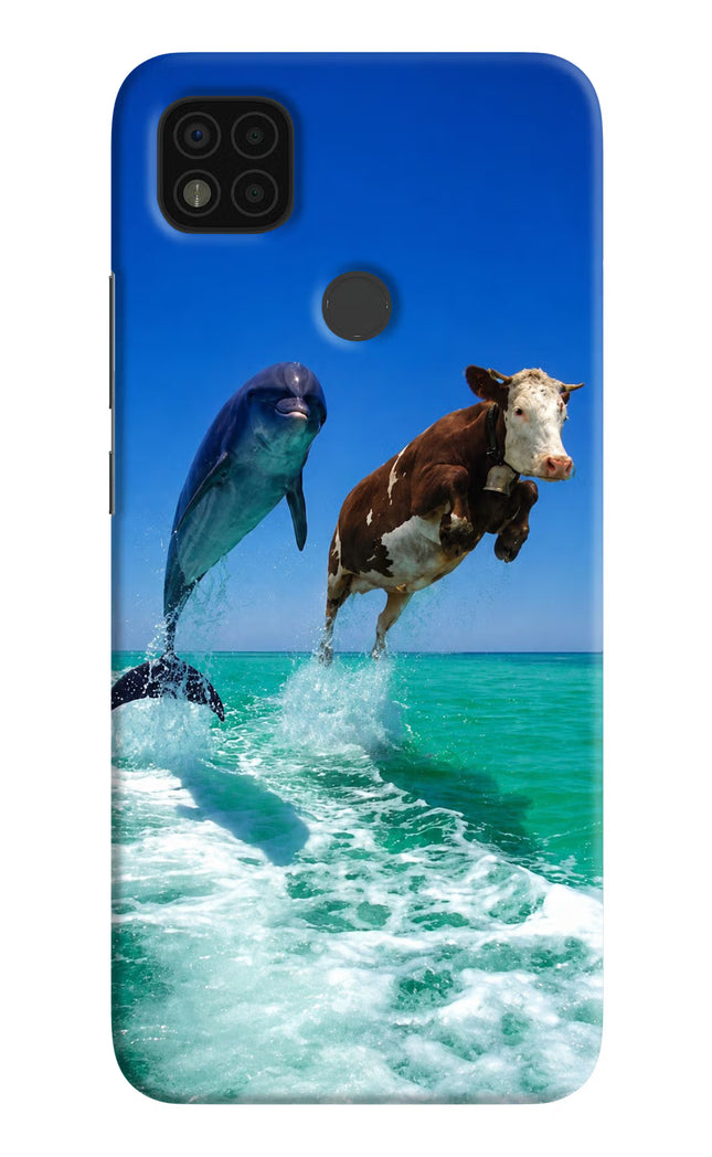 Dolphin vs Cow Poco C31 Hard Case Back Cover by Casekaro