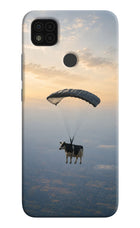 Skydiving Cow Poco C31 Hard Case Back Cover by Casekaro