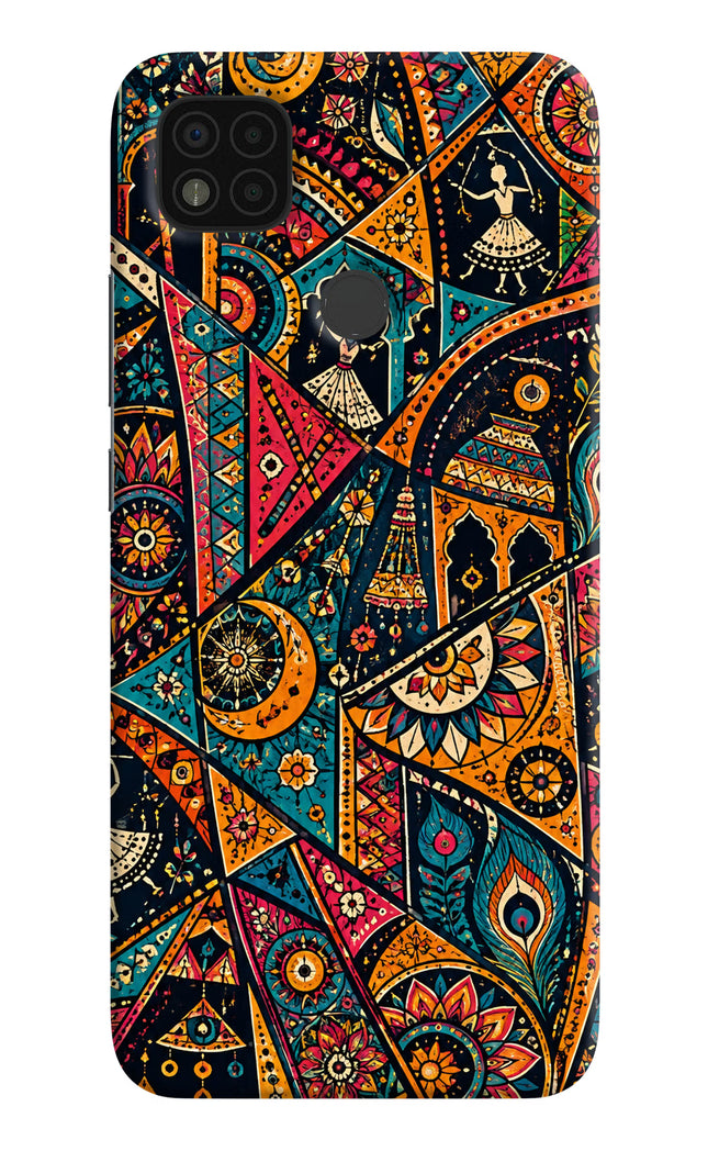 Folk Print Poco C31 Hard Case Back Cover by Casekaro