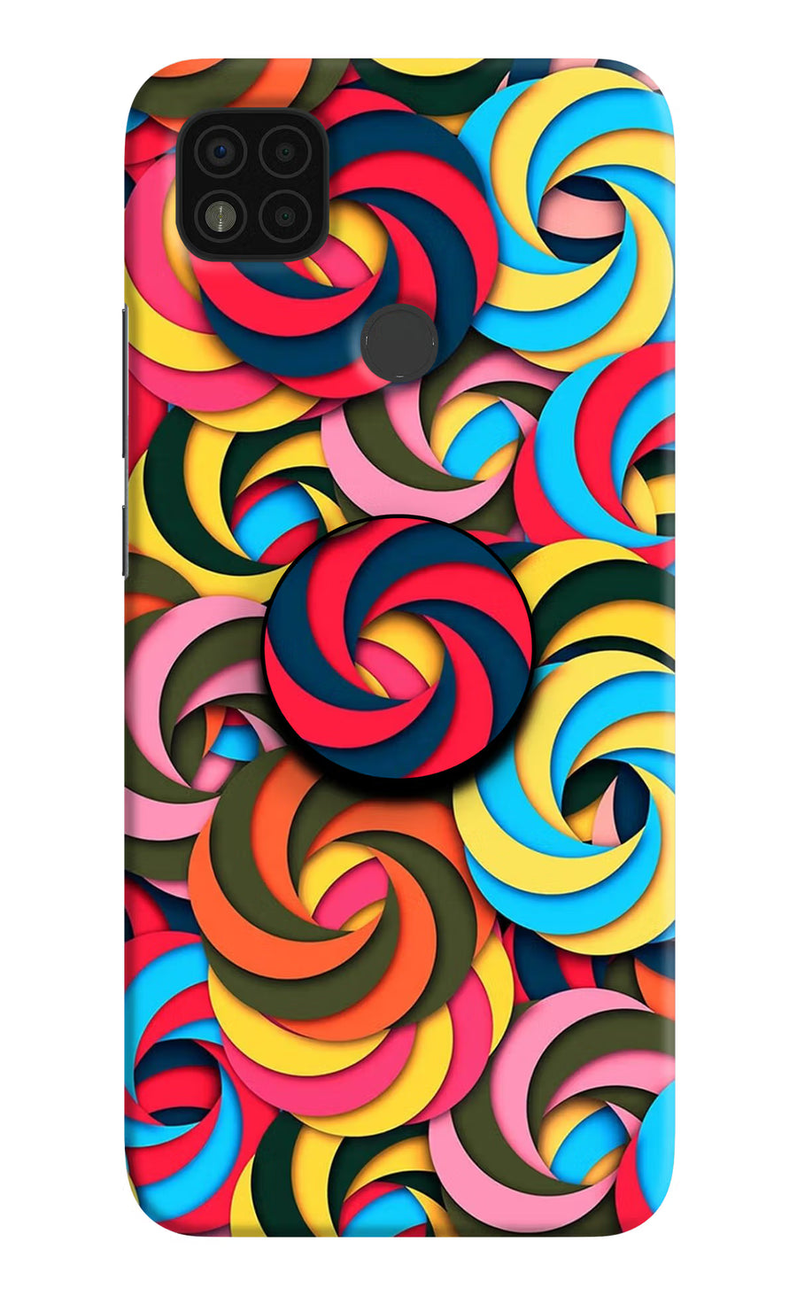 Spiral Pattern Poco C31 Pop Case, Hard case