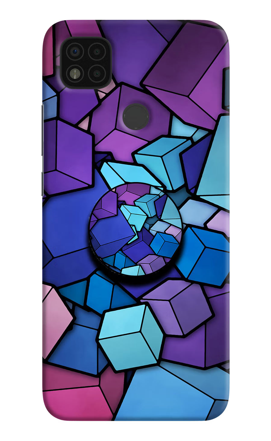 Cubic Abstract Poco C31 Pop Case, Hard case