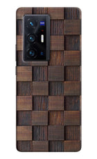 Wooden Cube Design Vivo X70 Pro+ Hard Case Back Cover by Casekaro