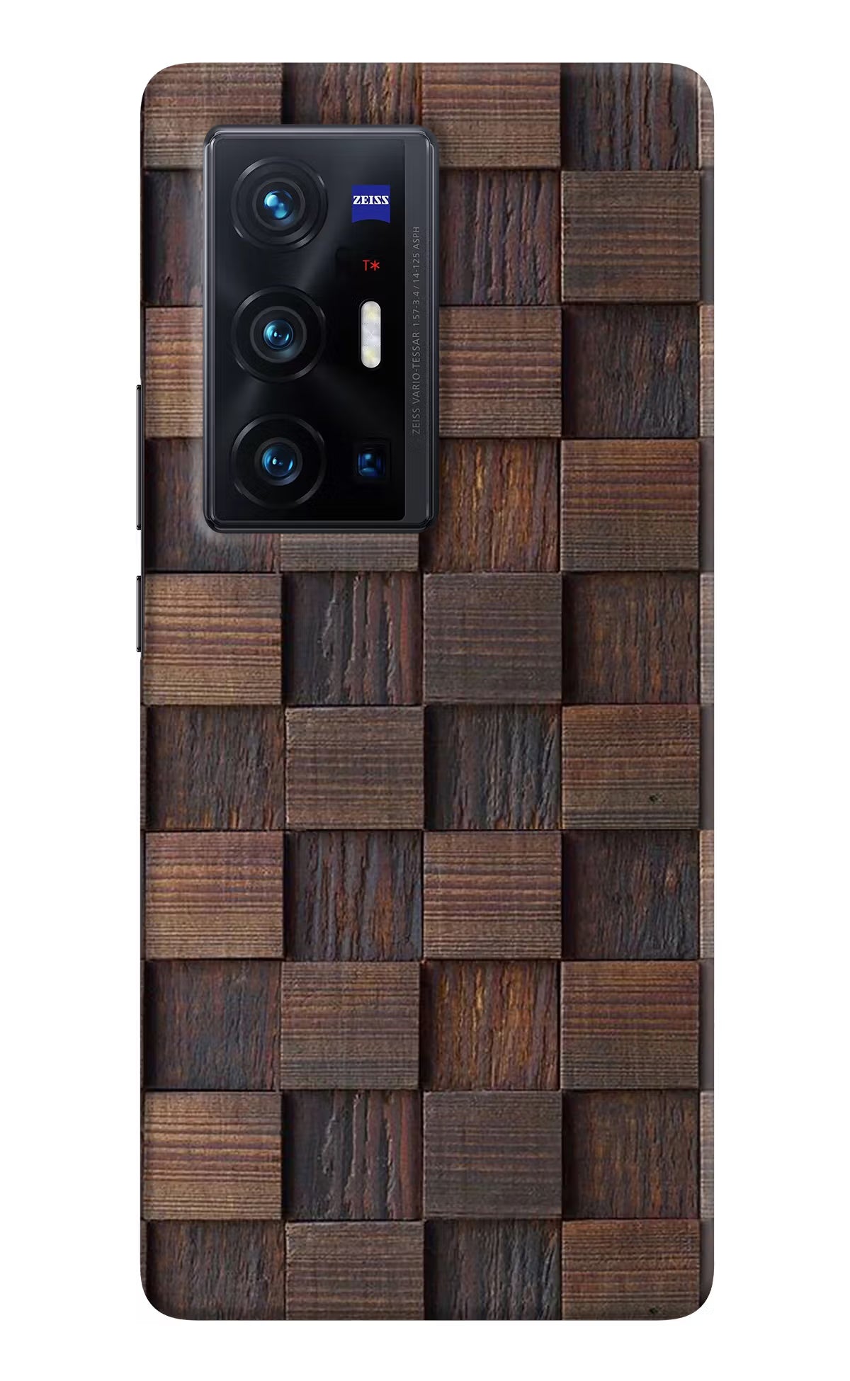 Wooden Cube Design Vivo X70 Pro+ Hard Case Back Cover by Casekaro