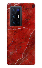 Red Marble Design Vivo X70 Pro+ Hard Case Back Cover by Casekaro