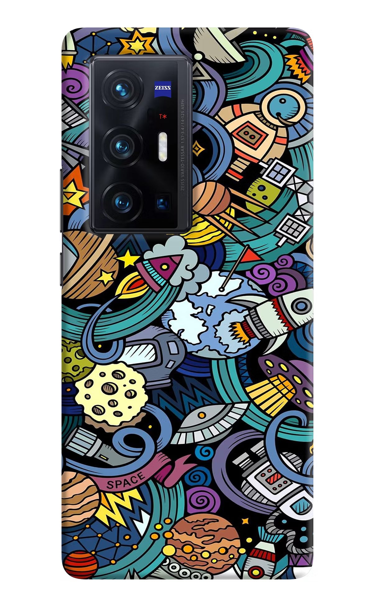 Space Abstract Vivo X70 Pro+ Hard Case Back Cover by Casekaro