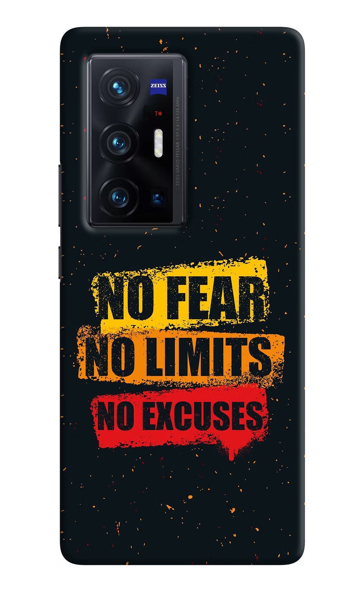 No Fear No Limits No Excuse Vivo X70 Pro+ Hard Case Back Cover by Casekaro