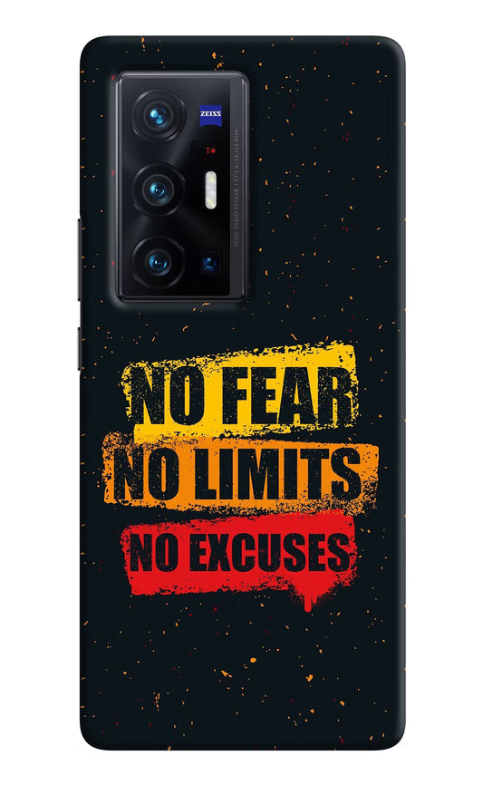 No Fear No Limits No Excuse Vivo X70 Pro+ Hard Case Back Cover by Casekaro