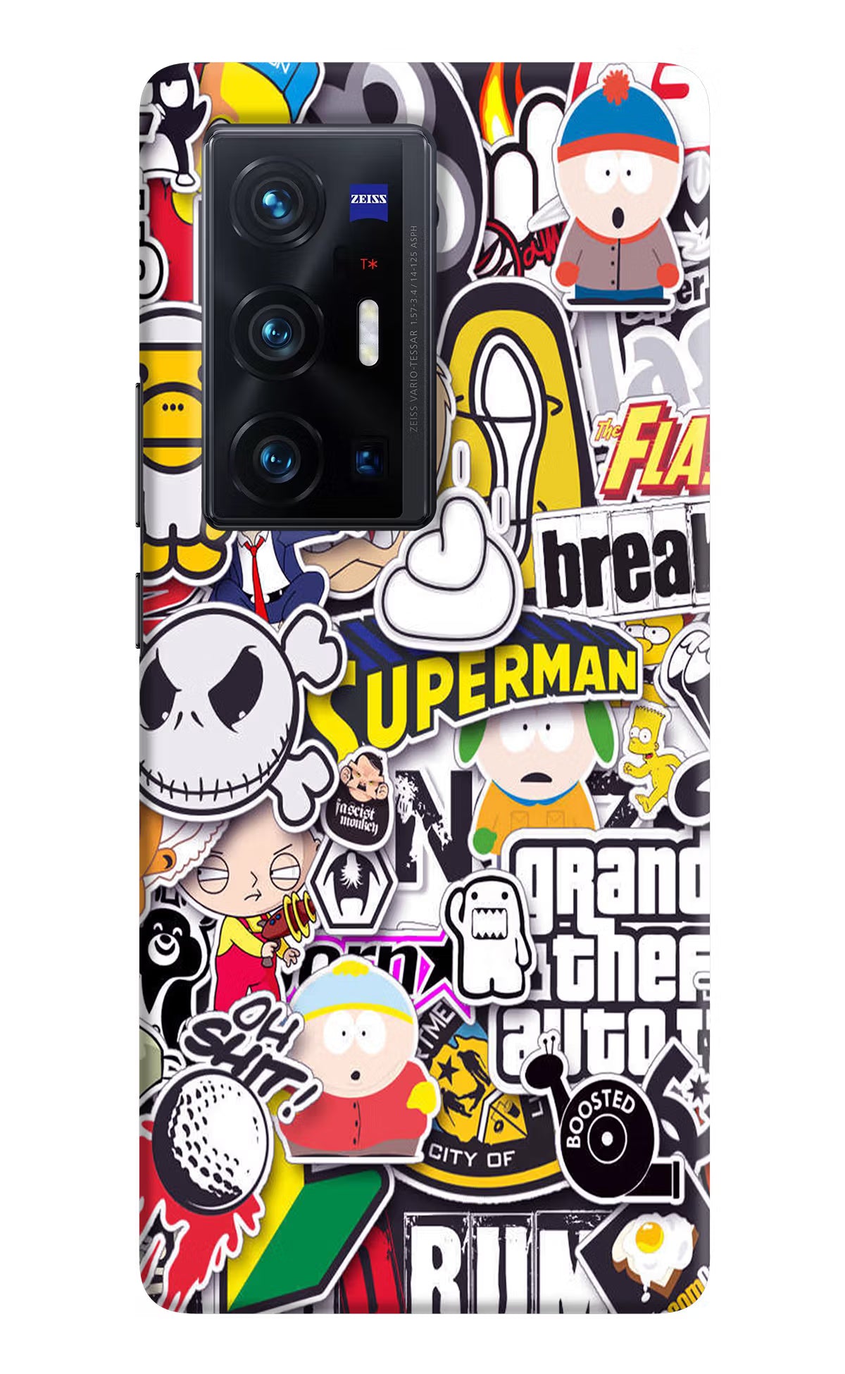 Sticker Bomb Vivo X70 Pro+ Hard Case Back Cover by Casekaro