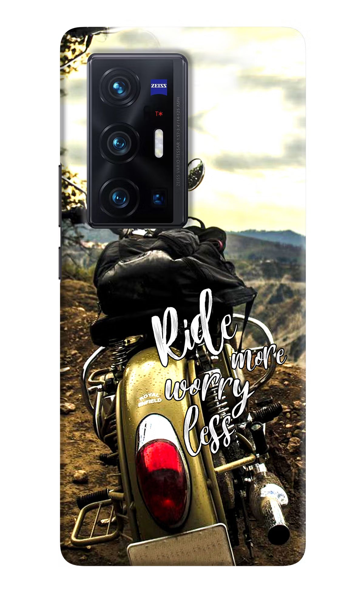 Ride More Worry Less Vivo X70 Pro+ Hard Case Back Cover by Casekaro