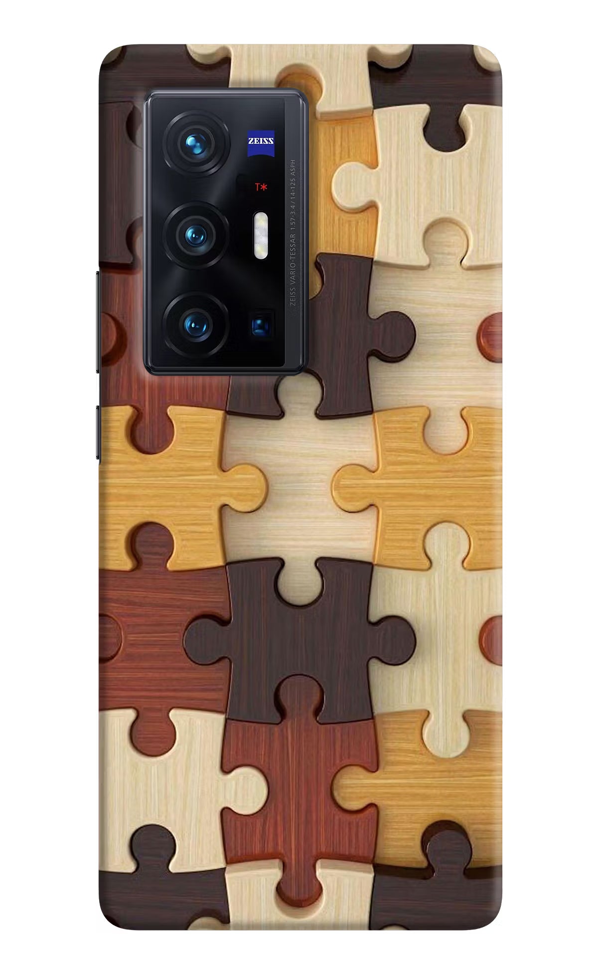 Wooden Puzzle Vivo X70 Pro+ Hard Case Back Cover by Casekaro