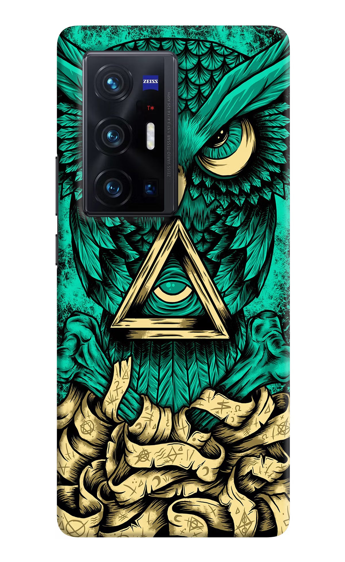 Green Owl Vivo X70 Pro+ Hard Case Back Cover by Casekaro