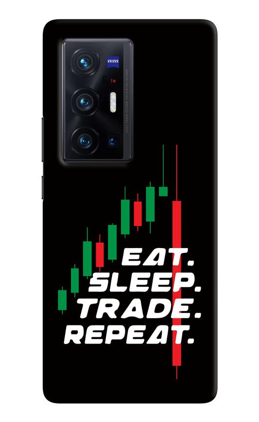 Eat Sleep Trade Repeat Vivo X70 Pro+ Hard Case Back Cover by Casekaro