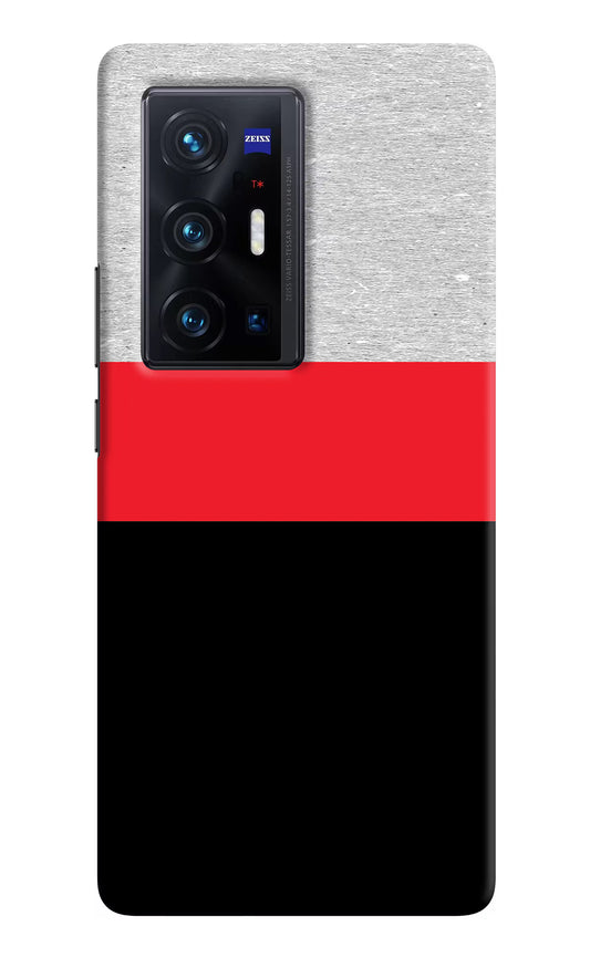 Tri Color Pattern Vivo X70 Pro+ Hard Case Back Cover by Casekaro