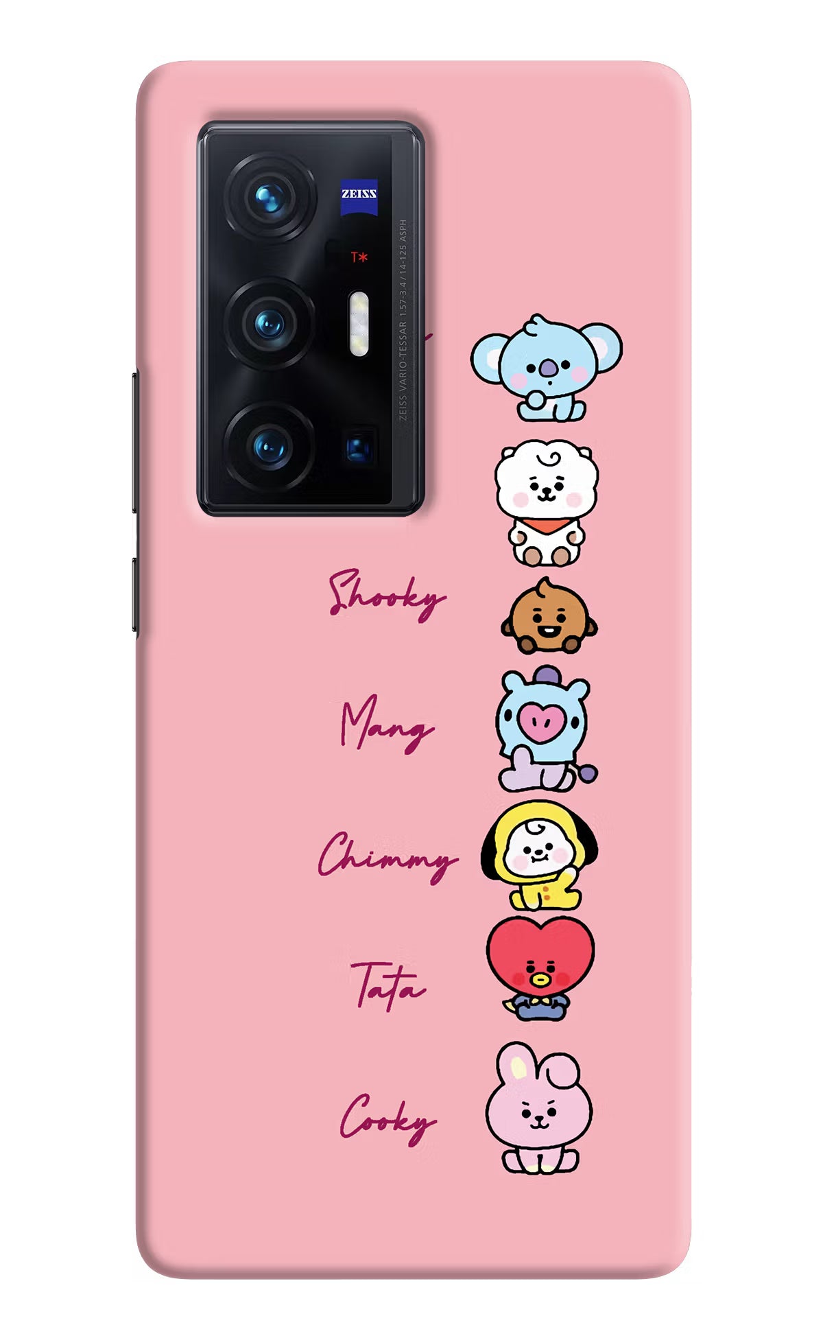 BTS names Vivo X70 Pro+ Hard Case Back Cover by Casekaro