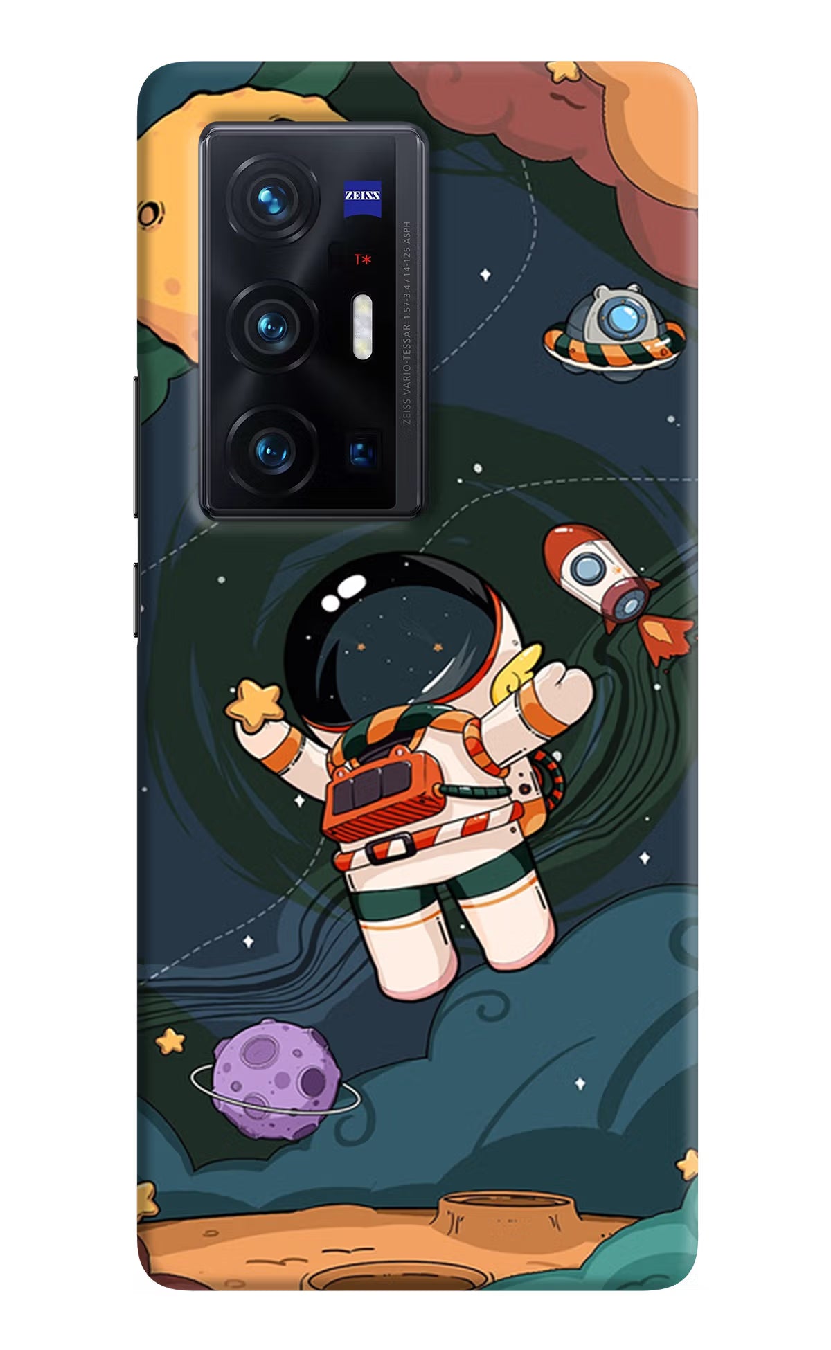 Cartoon Astronaut Vivo X70 Pro+ Hard Case Back Cover by Casekaro