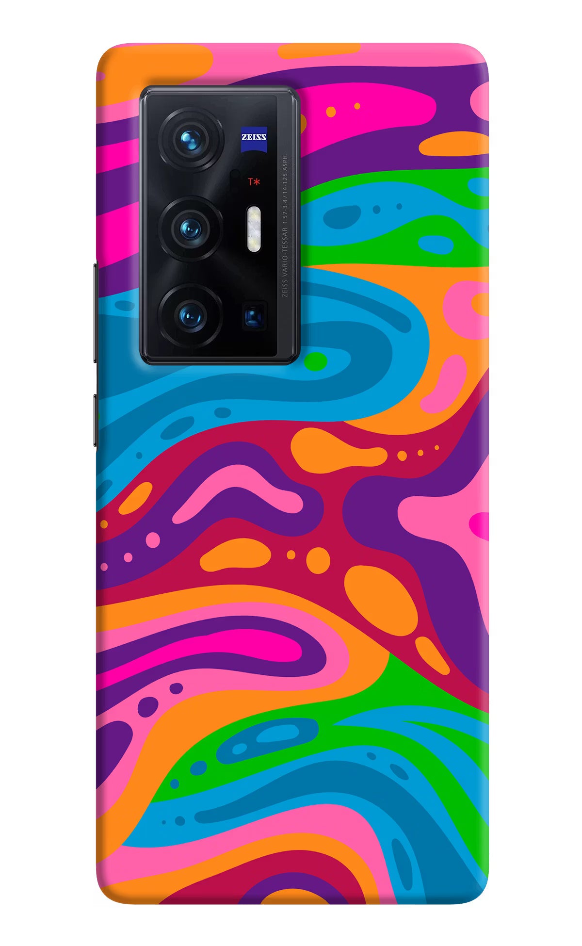 Trippy Pattern Vivo X70 Pro+ Hard Case Back Cover by Casekaro