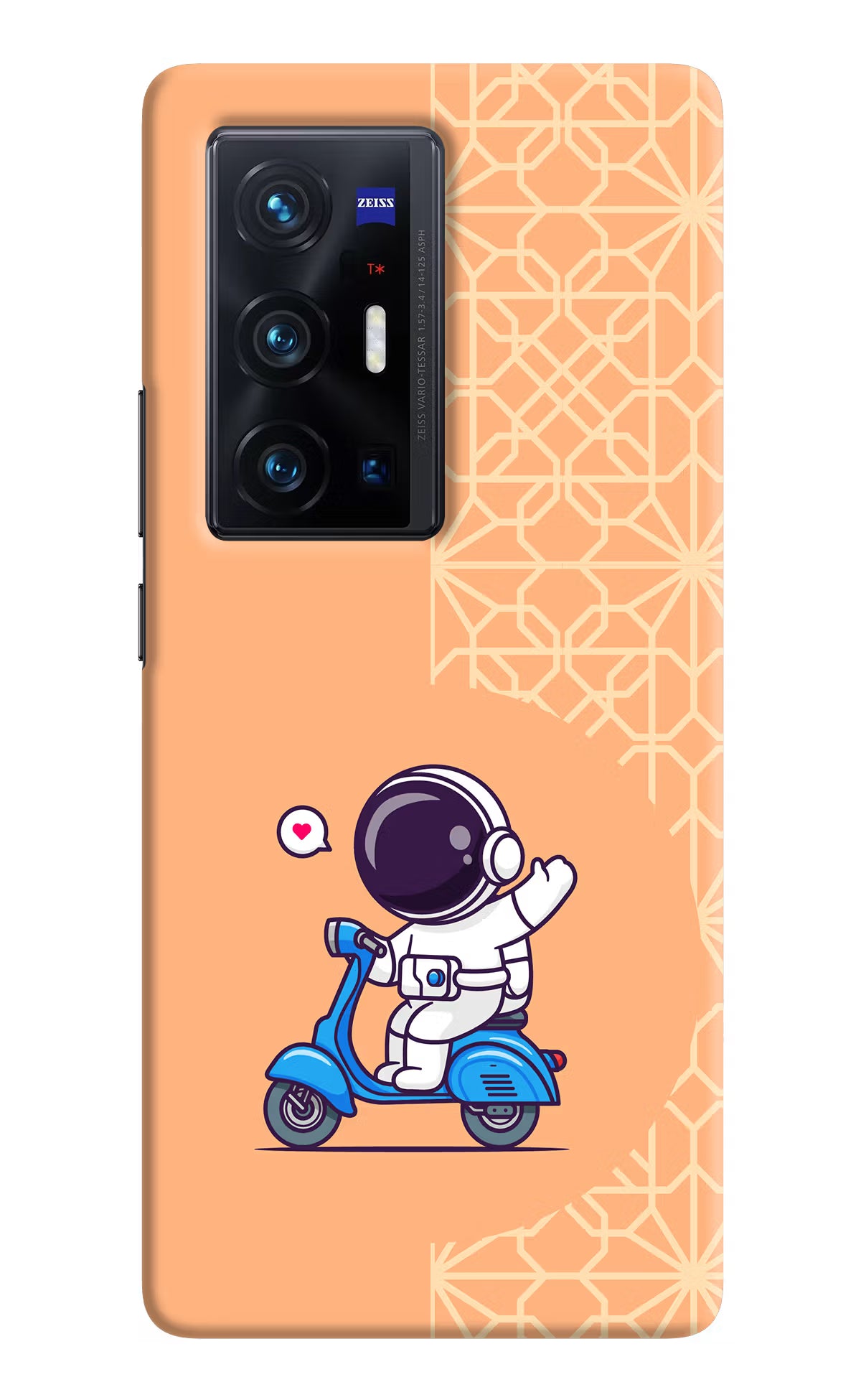 Cute Astronaut Riding Vivo X70 Pro+ Hard Case Back Cover by Casekaro