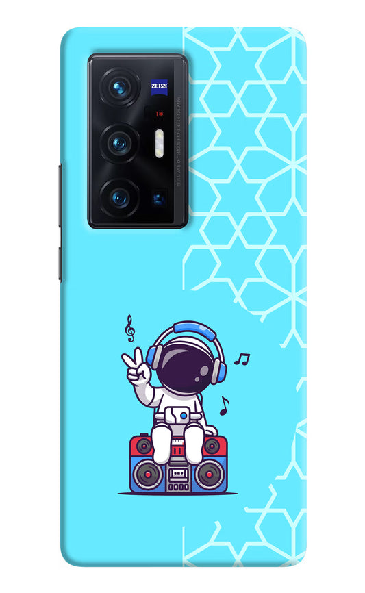 Cute Astronaut Chilling Vivo X70 Pro+ Hard Case Back Cover by Casekaro