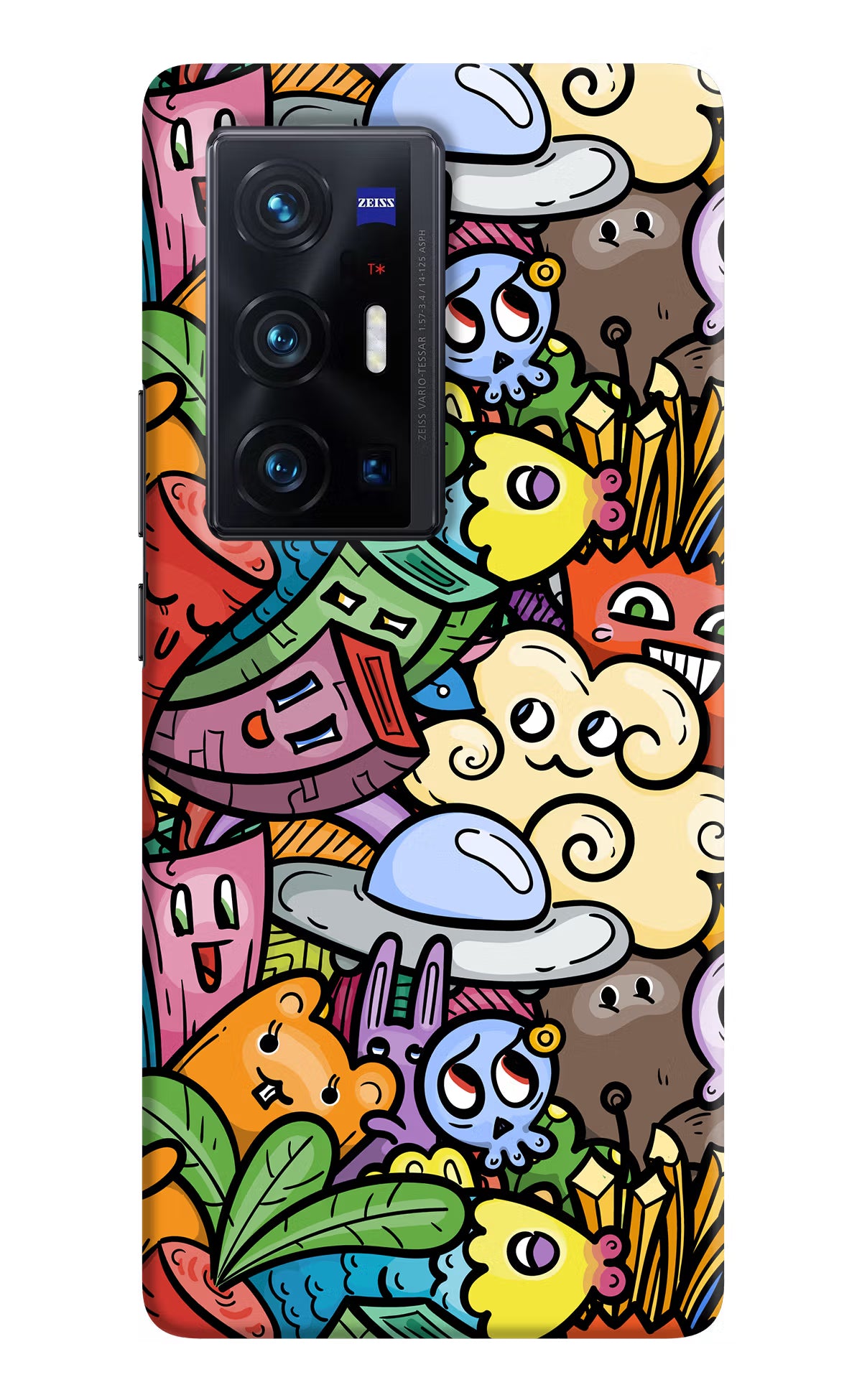 Veggie Doodle Vivo X70 Pro+ Hard Case Back Cover by Casekaro