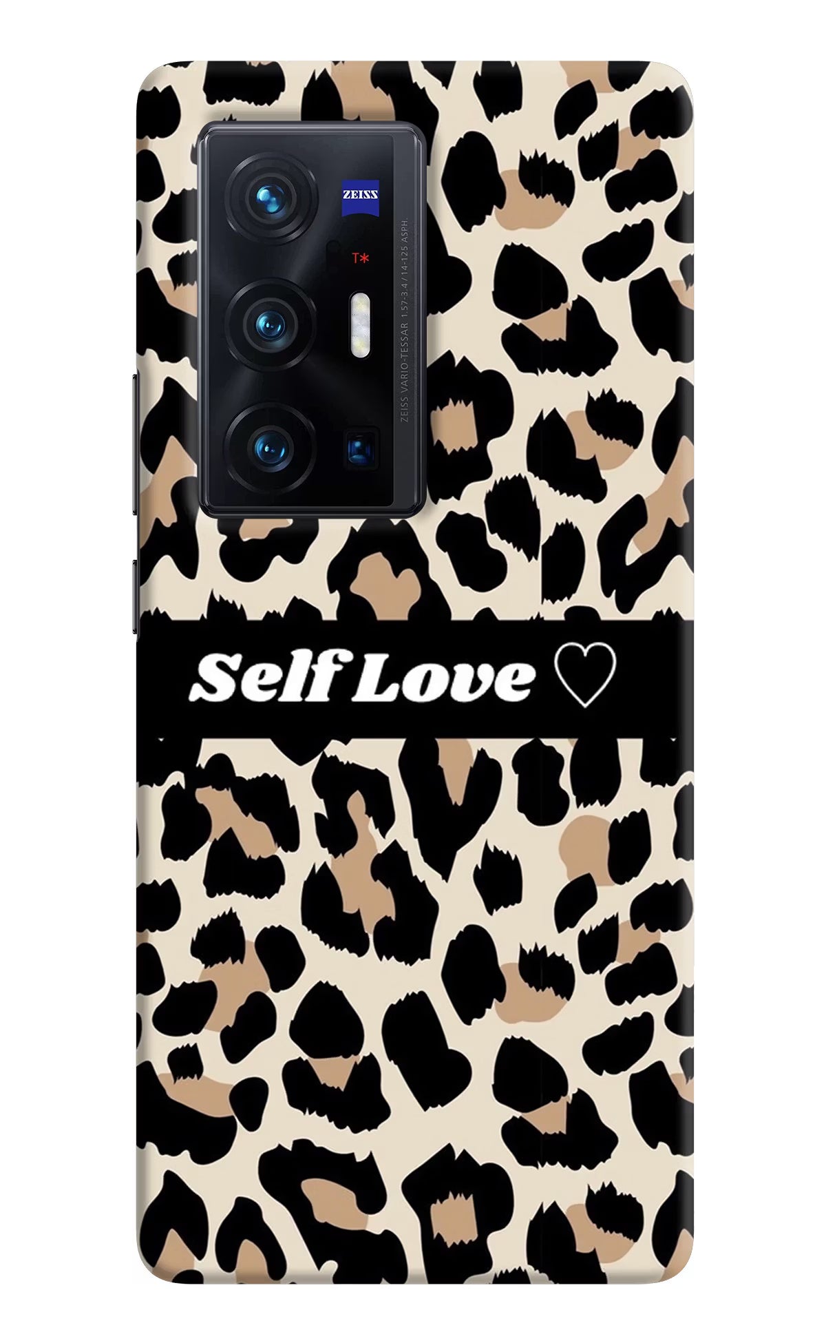 Leopard Print Self Love Vivo X70 Pro+ Hard Case Back Cover by Casekaro