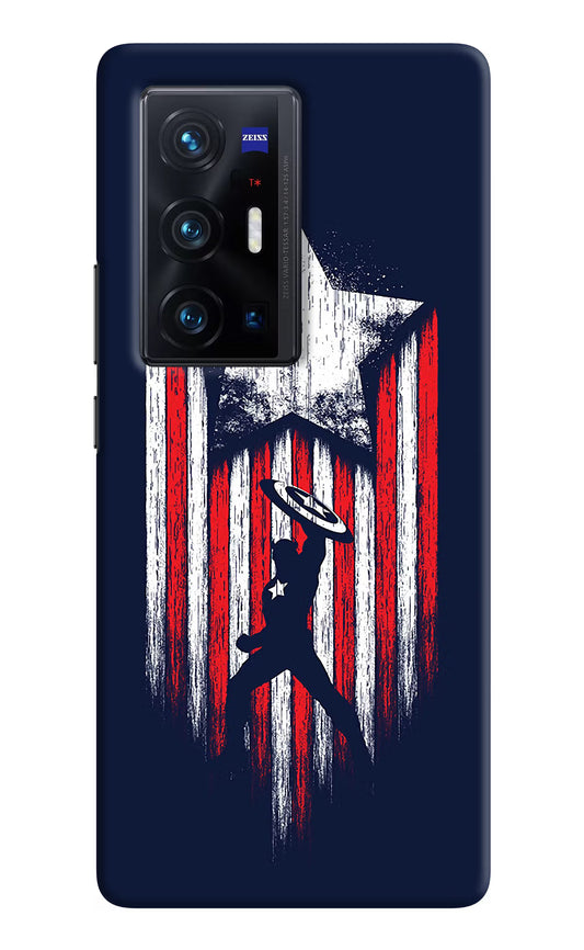 Captain America Marvel Art Vivo X70 Pro+ Hard Case Back Cover by Casekaro