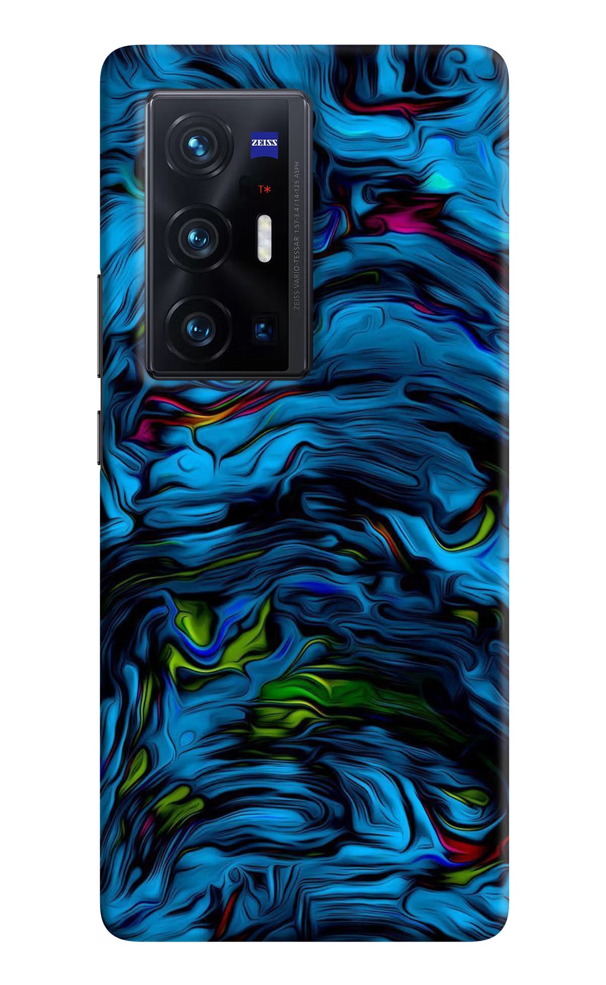 Dark Blue Abstract Vivo X70 Pro+ Hard Case Back Cover by Casekaro