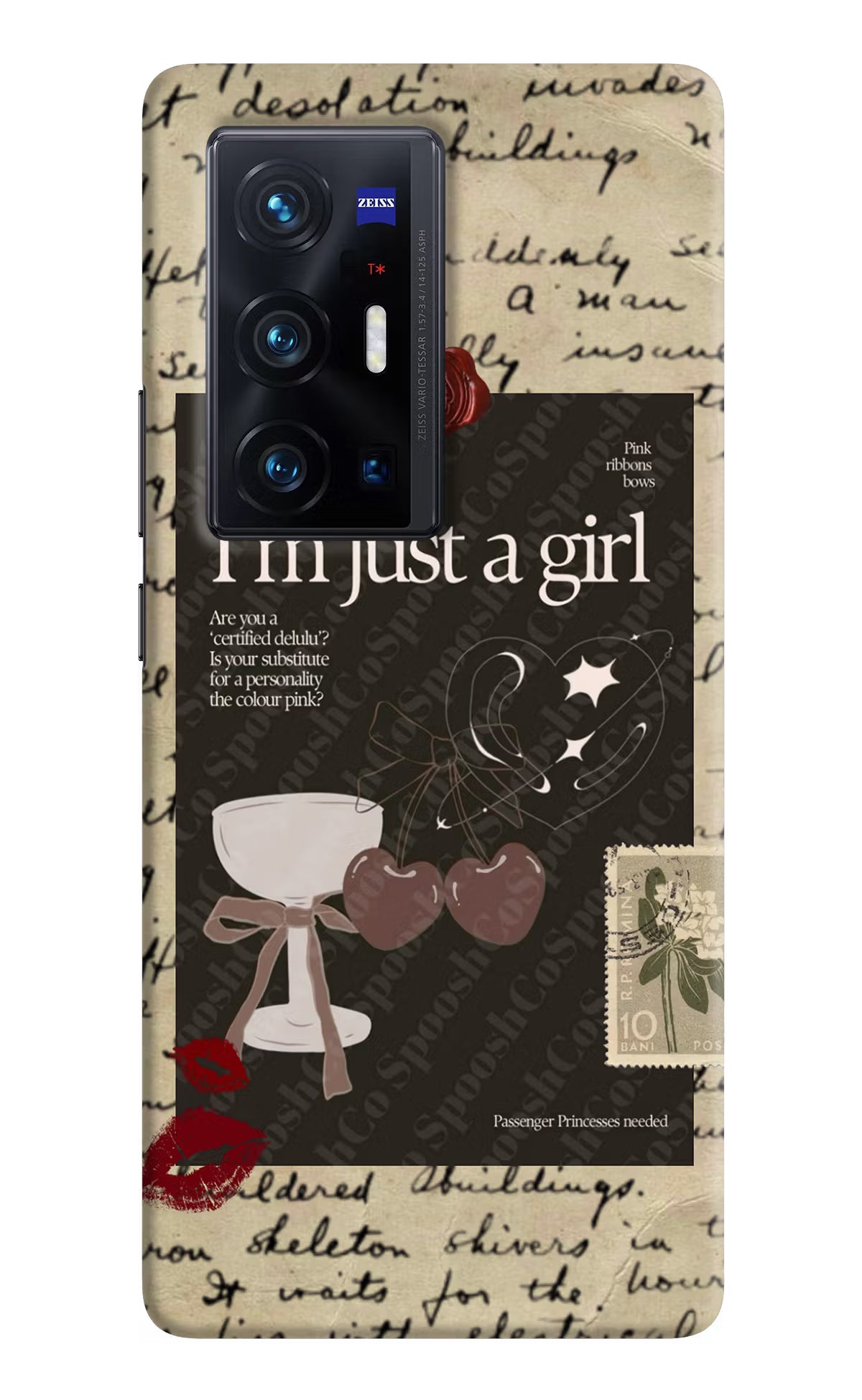 I am just a girl Vivo X70 Pro+ Hard Case Back Cover by Casekaro