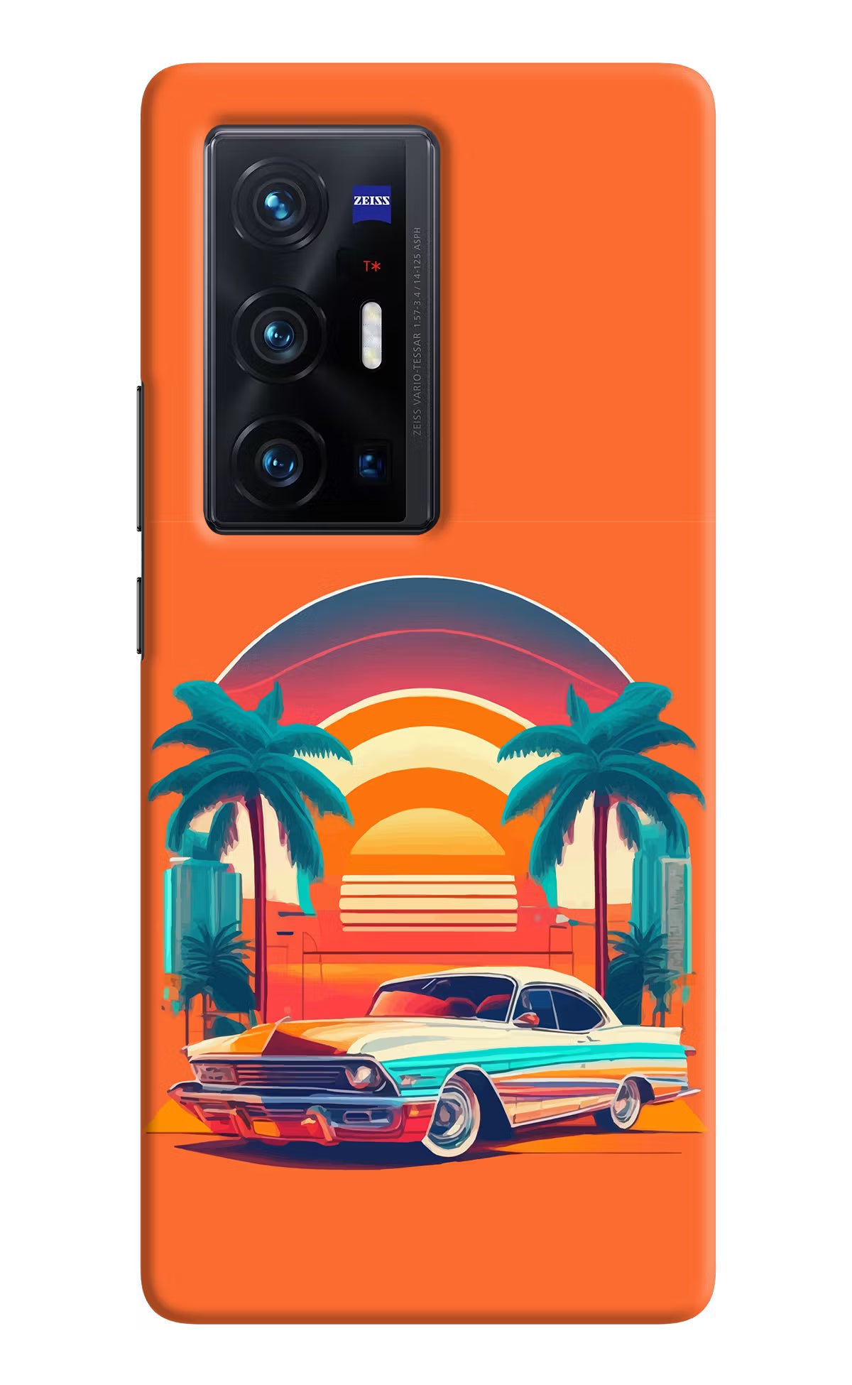 Palm Drive 80s Vivo X70 Pro+ Hard Case Back Cover by Casekaro